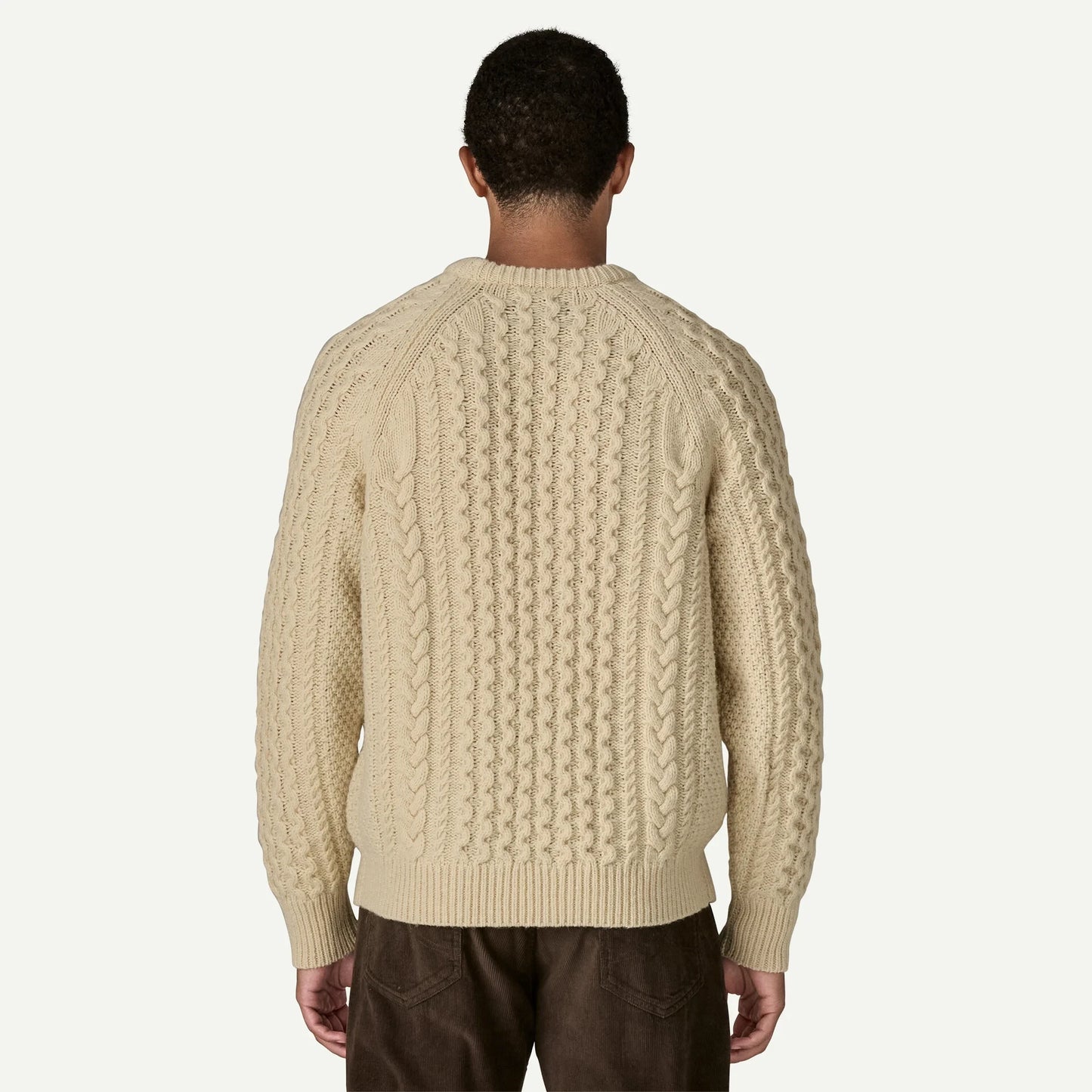 Recycled Wool-Blend Cable-Knit Crewneck Sweater - US 2254