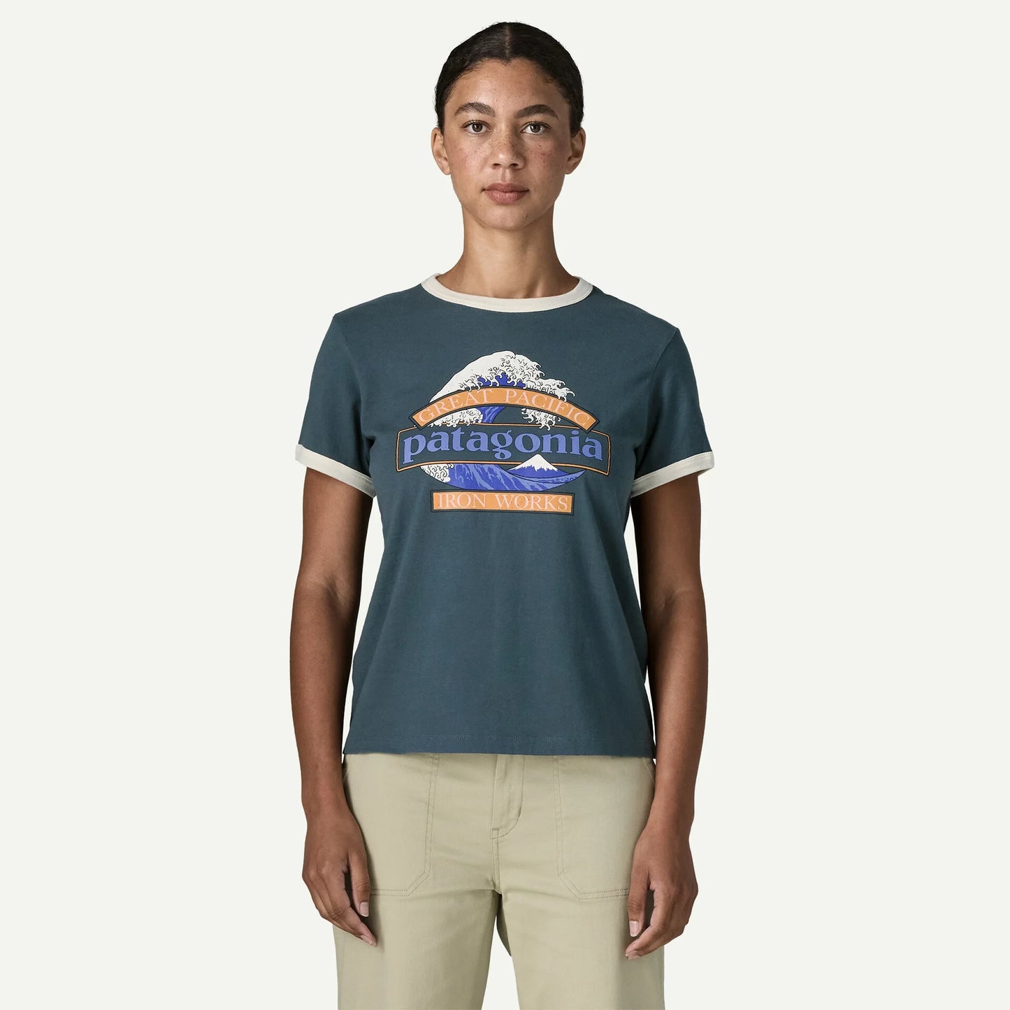 Women's Great Waves Ringer Tee - US 7057
