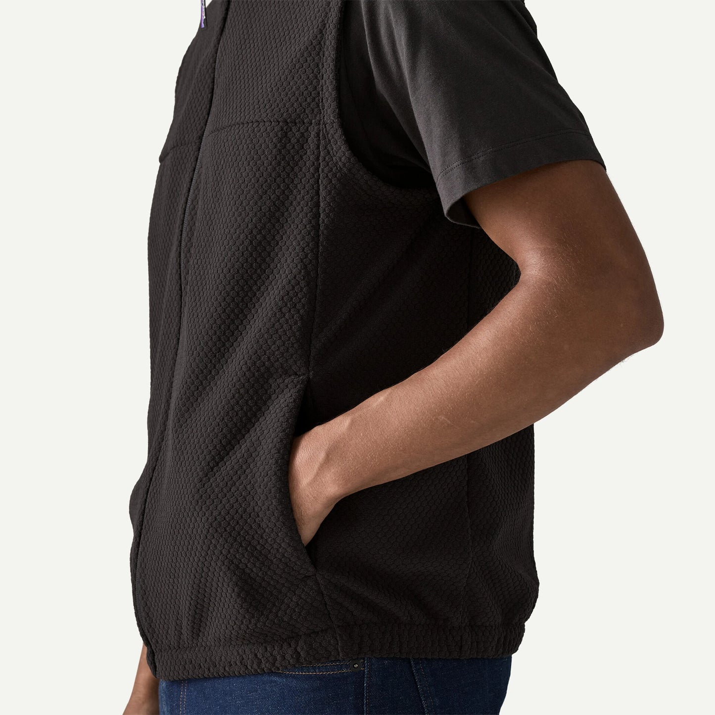 Men's Textured Fleece Vest - US 0199
