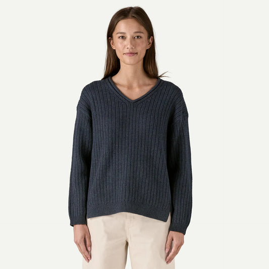 Women's Recycled Wool-Blend V-Neck Sweater - US 7600