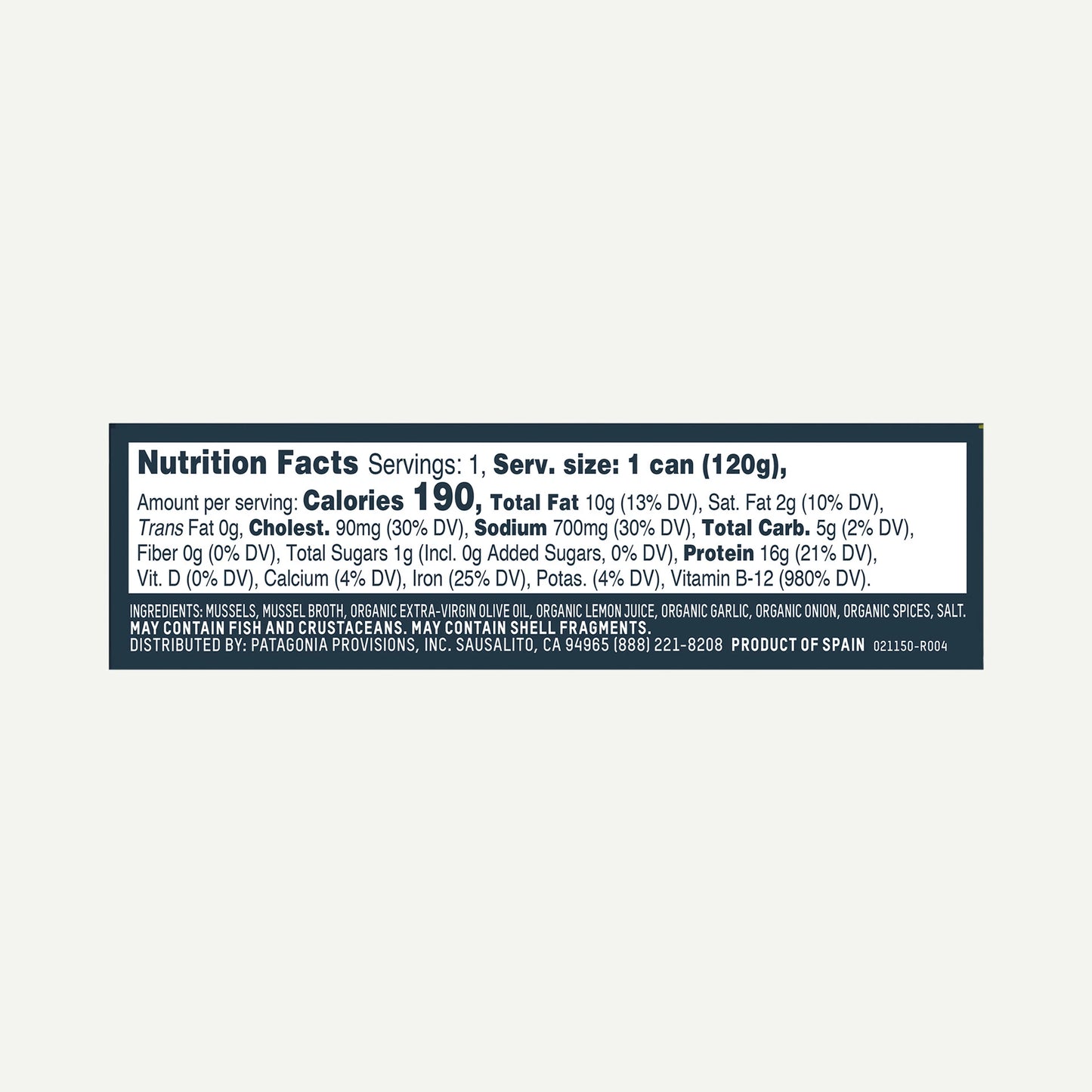 Lemon Herb Mussels - US 8307