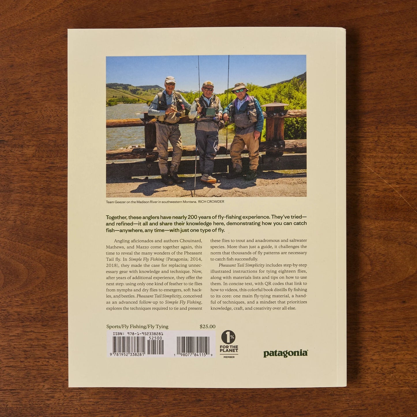 "Pheasant Tail Simplicity: Recipes and Techniques for Successful Fly Fishing" (by Yvon Chouinard, Craig Mathews, and Mauro Mazzo) - US 5664