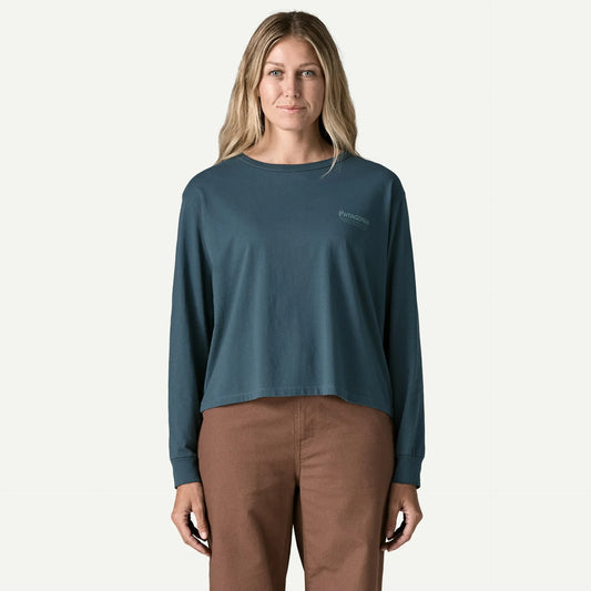 Women's Long-Sleeved Water People Banner Easy-Cut T-Shirt - US 3359