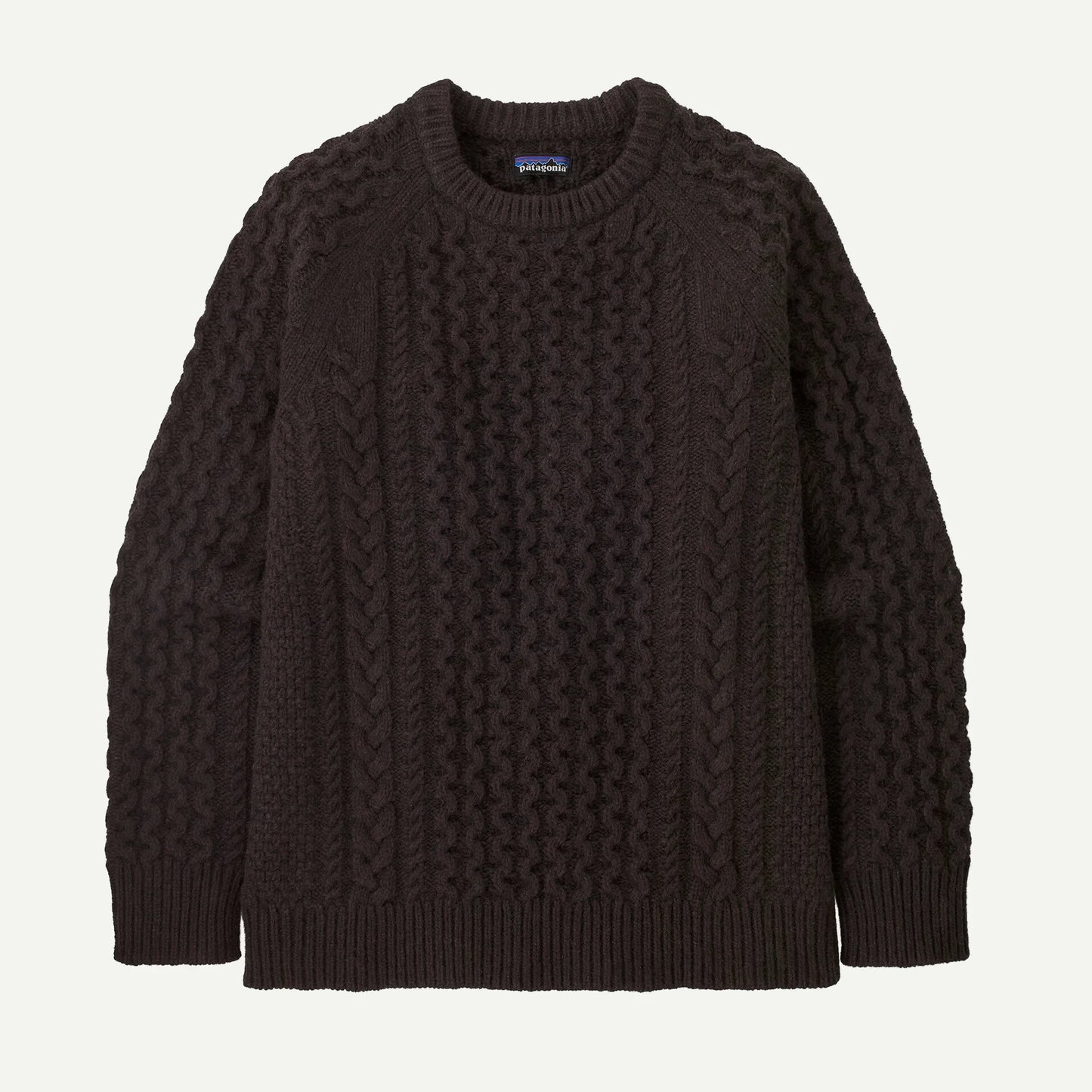 Recycled Wool-Blend Cable-Knit Crewneck Sweater - US 7467