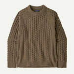 Recycled Wool-Blend Cable-Knit Crewneck Sweater - US 2606